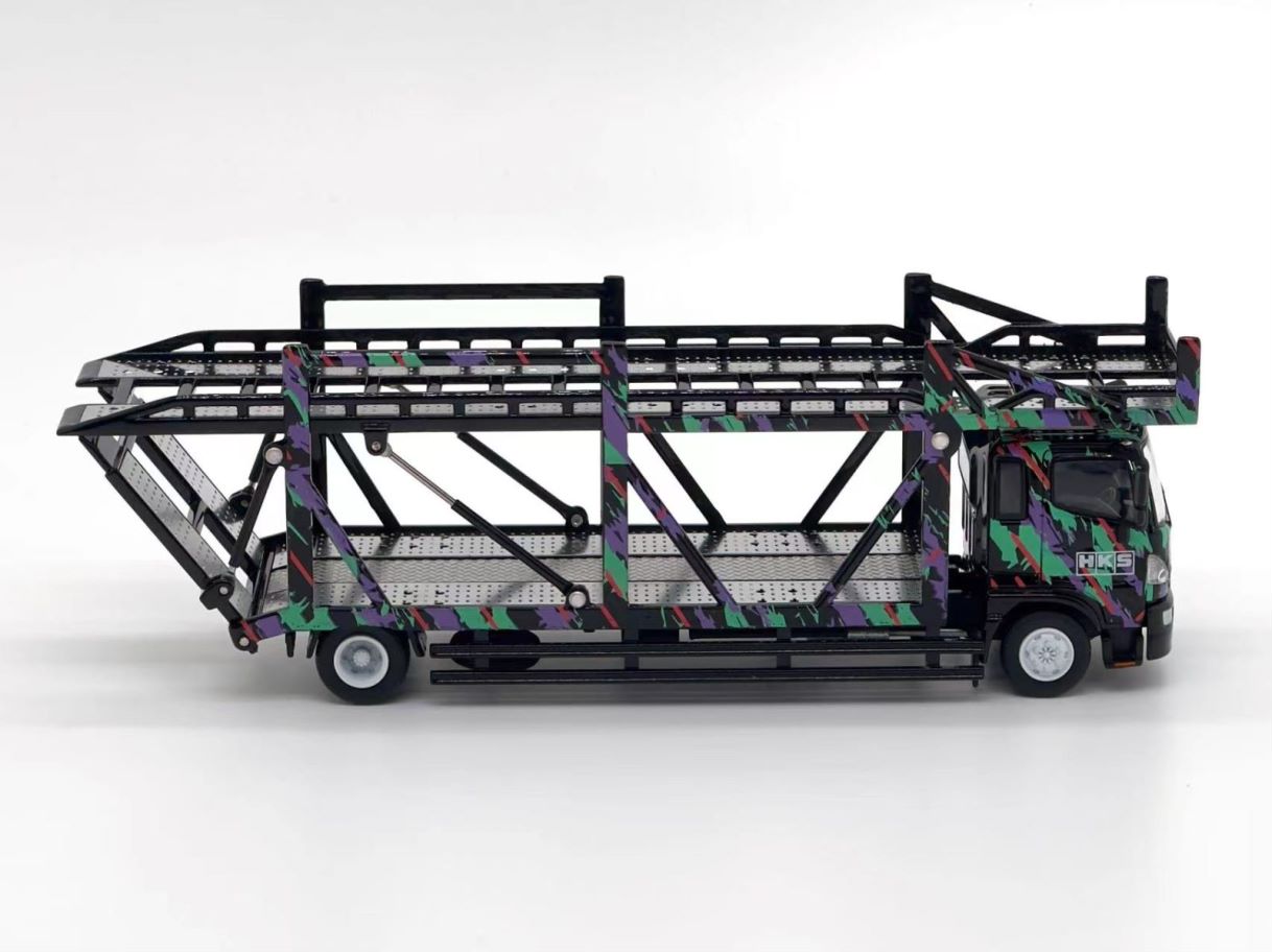1:64 HINO RANGER 500 DOUBLE DECK BRIDGE TRANSPORT VEHICLE - UNIQUE MODEL