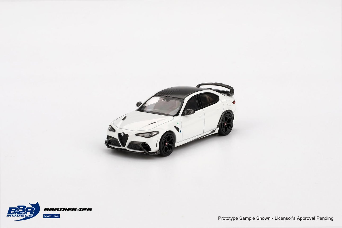 1:64 ALFA ROMEO GIULIA GTAM WHITE - BBR Models - BBRDIE6426