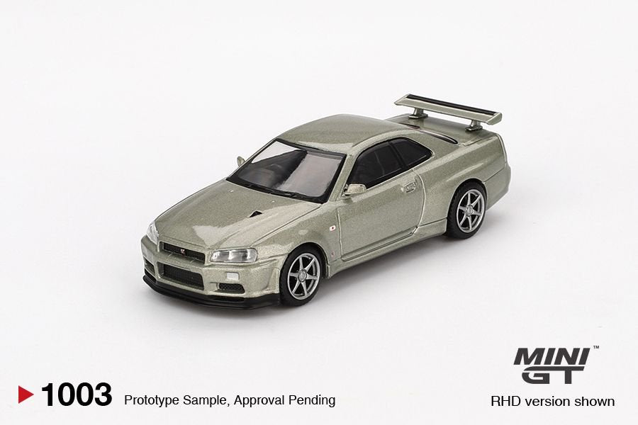 1/64 NISSAN SKYLINE GT-R (R34) V-SPEC II NURMILLENIUM JADE (RHD) BLISTER PACKAGING - MGT01003-BL
