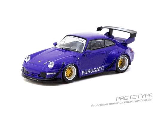 1/64 RWB 993 Furusato Model Car + Trading Cards Combo Set - Tarmac Models - T64-TL017-FU