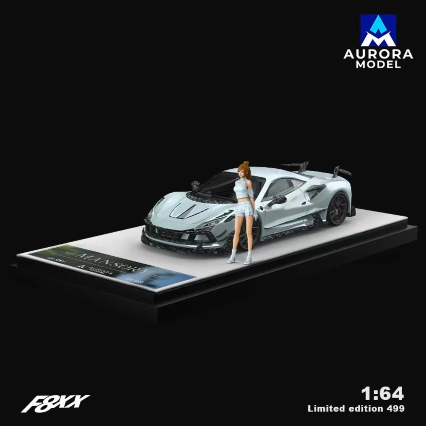 1:64 F8 Tributo Mansory F8XX - 2 colour choices - Aurora Models