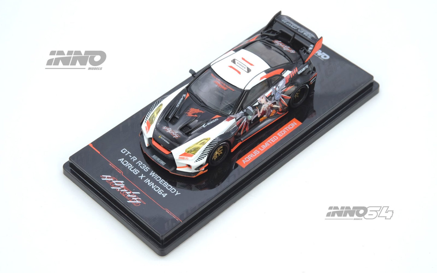 1/64 GT-R R35 WIDEBODY AORUS X INNO64 - Inno64 - IN64-R35LB-AORUS