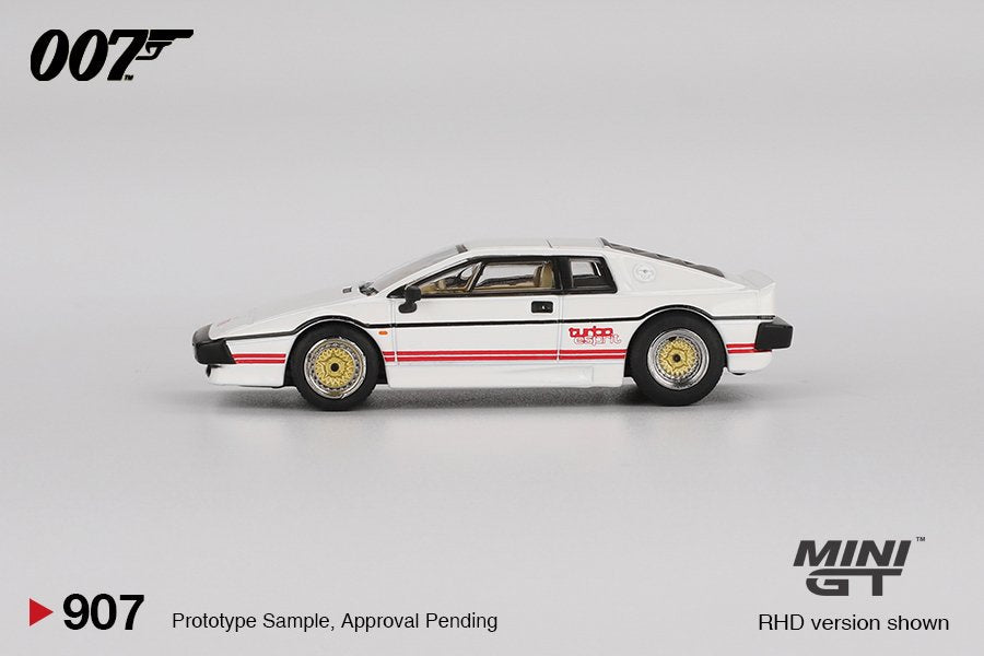 1/64 LOTUS ESPRIT TURBO WHITE JAMES BOND FOR YOUR EYES ONLY (RHD) - ENGLISH BLISTER PACKAGING - MGT00907-007E