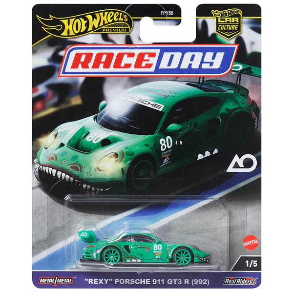 1:64 Hot Wheels Premium Race Day FPY86 / HRV72- 1/5 - Rexy Porsche 911 GT3 R (992)