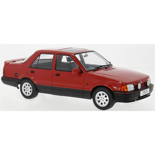1/18 - Ford Orion Mk II Ghia Red RHD w/Pepperpot Alloys (UK Exclusive 500pcs) - MCG 18847 - Model Car Group