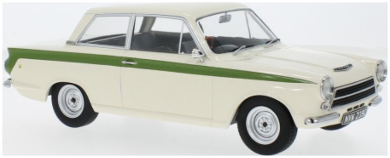 1/18 - Ford Lotus Cortina MK I White/Green 1963 - MCG 18434 - Model Car Group