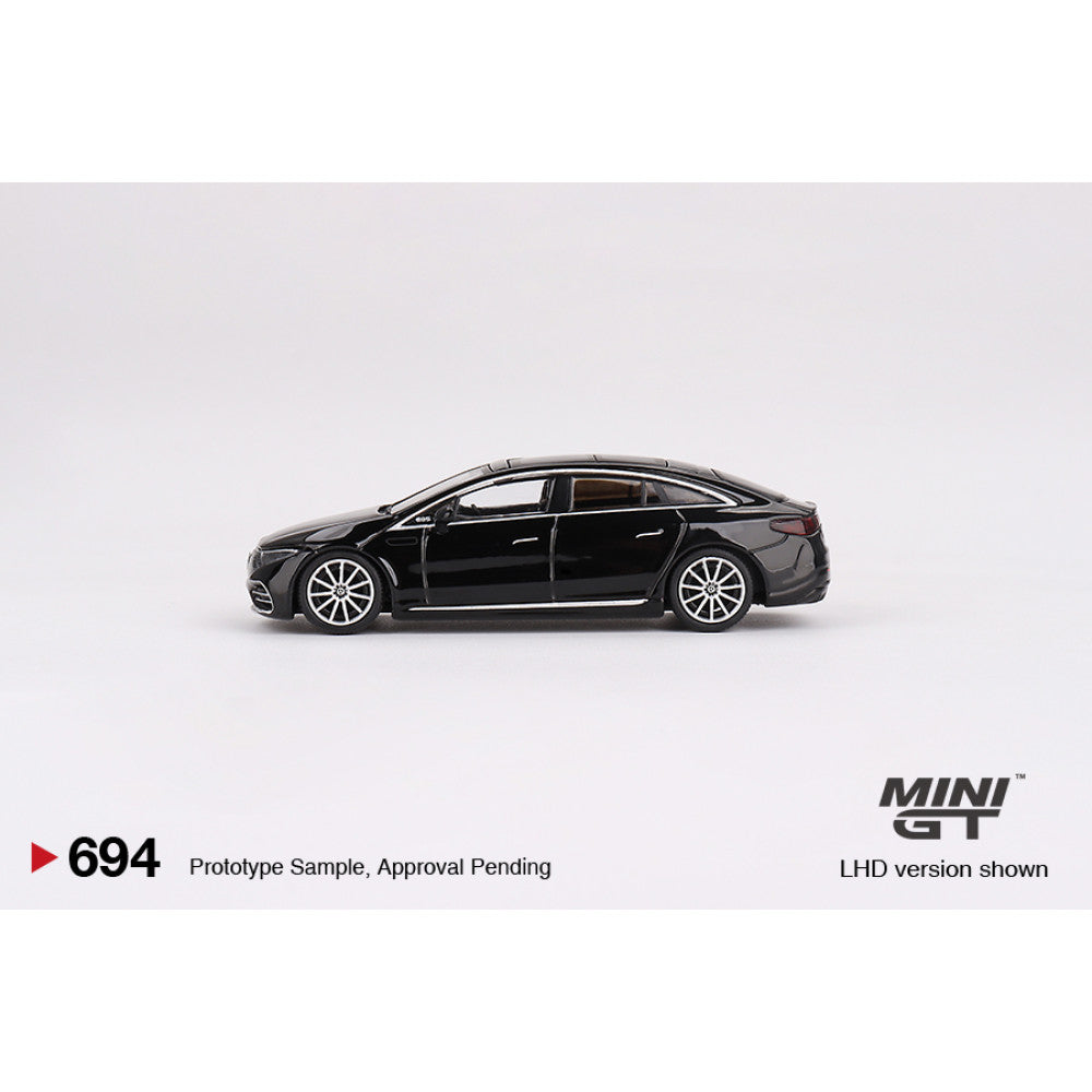 1/64 MERCEDES-BENZ EQS 580 4MATIC BLACK (RHD) - Mini GT - MGT00694-R