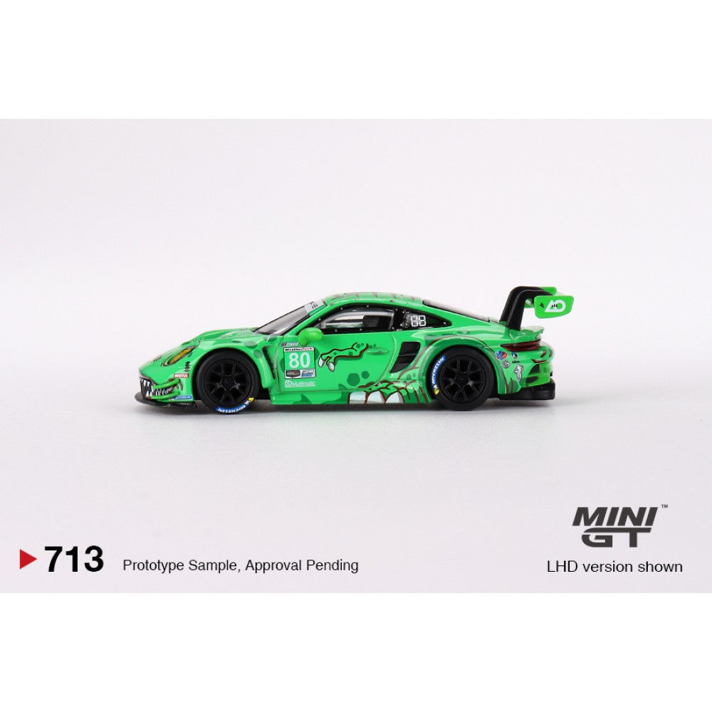 MGT00713-L - 1/64 PORSCHE 911 GT3 R Rexy NO.80 GTD AO RACING 2023 IMSA SEBRING 12 HRS (LHD) - Mini GT