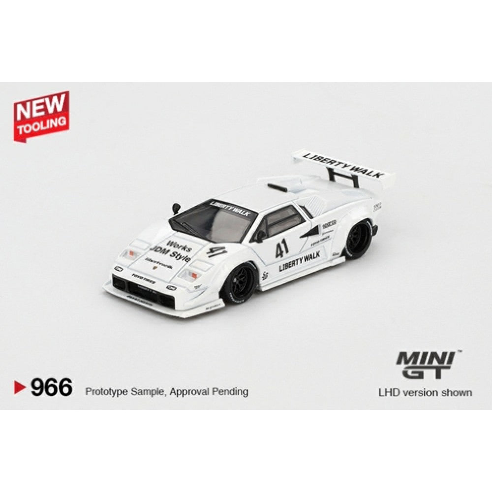 1/64 LAMBORGHINI COUNTACH LB-WORKS WHITE 2024 TOKYO AUTO SALON (LHD) BLISTER PACKAGING - MGT00966-BL