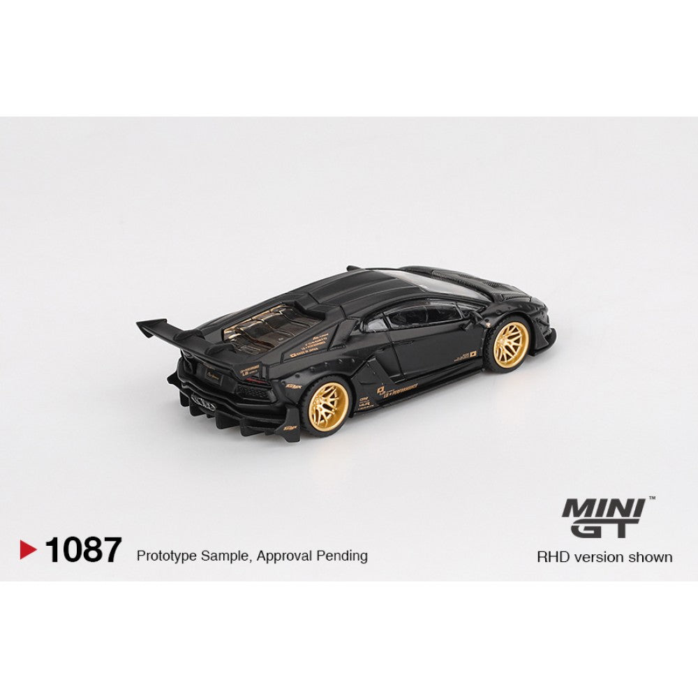 1/64 LB WORKS LAMBORGHINI AVENTADOR LIMITED EDITION MATTE BLACK - MGT01087