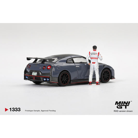 1/64 NISSAN GT-R NISMO 2024 TSUKUBA PRODUCTION CAR LAP RECORD W/MATSUDA FIGURE TSUGIO MATSUDA COLLECTION (RHD) - Mini GT - MGT01333