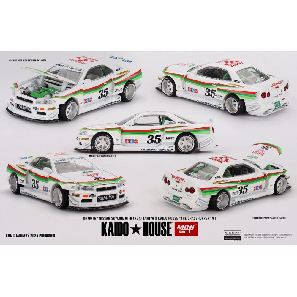 1/64 NISSAN SKYLINE GT-R (R34) TAMIYA X KAIDOHOUSE THE GRASSHOPPER V1- MGTKHMG167