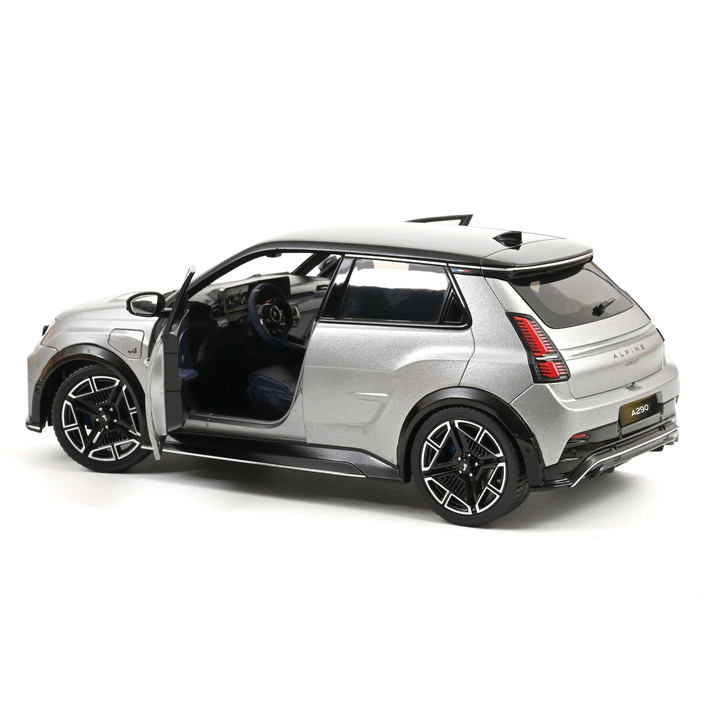1/18 - 2025 Alpine A290 GT - Matt Tornade Grey and Black - 185451 - Norev