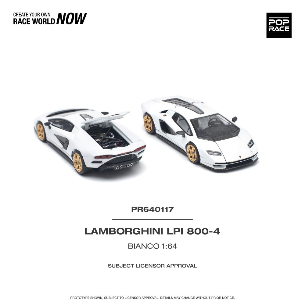 1/64 LAMBORGHINI COUNTACH LPI 800-4 BIANCO SIDERALE - Poprace PR640117