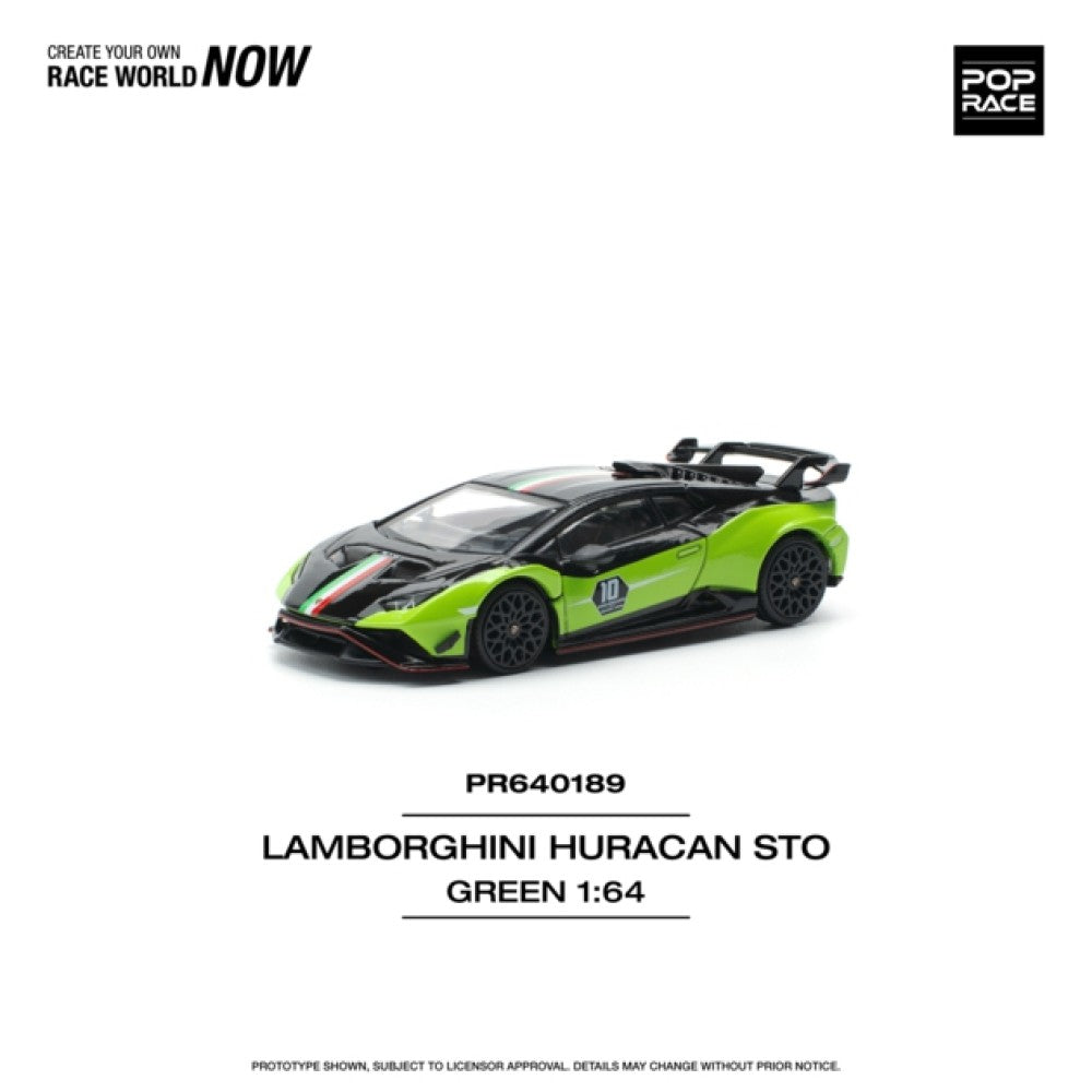 1/64 LAMBORGHINI HURACAN STO (LP640-2) 10 ANNIVERSARIO GREEN/BLACK - Poprace - PR640189