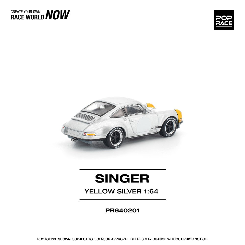 1/64 SINGER 911 SCCS HOMAGE YELLOW/SILVER - Poprace - PR640201