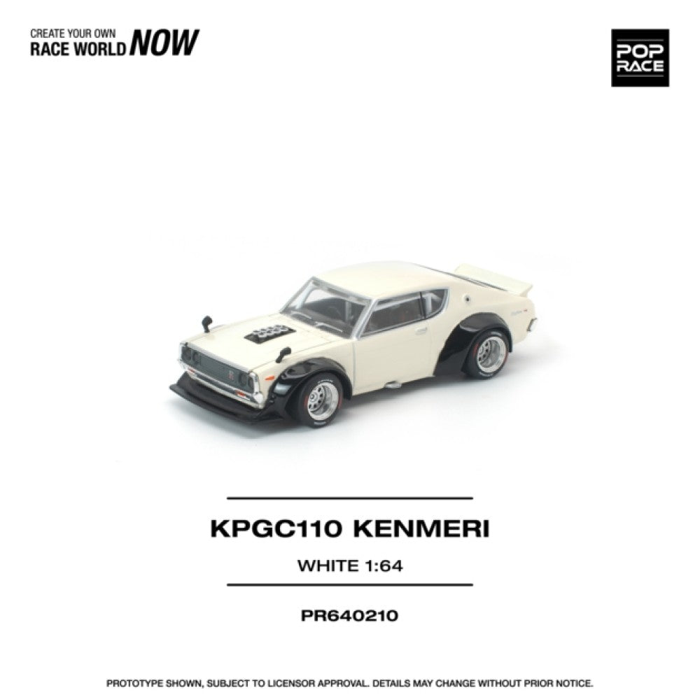 1/64 KPGC110 KENMERI WHITE - Pop Race - PR640210