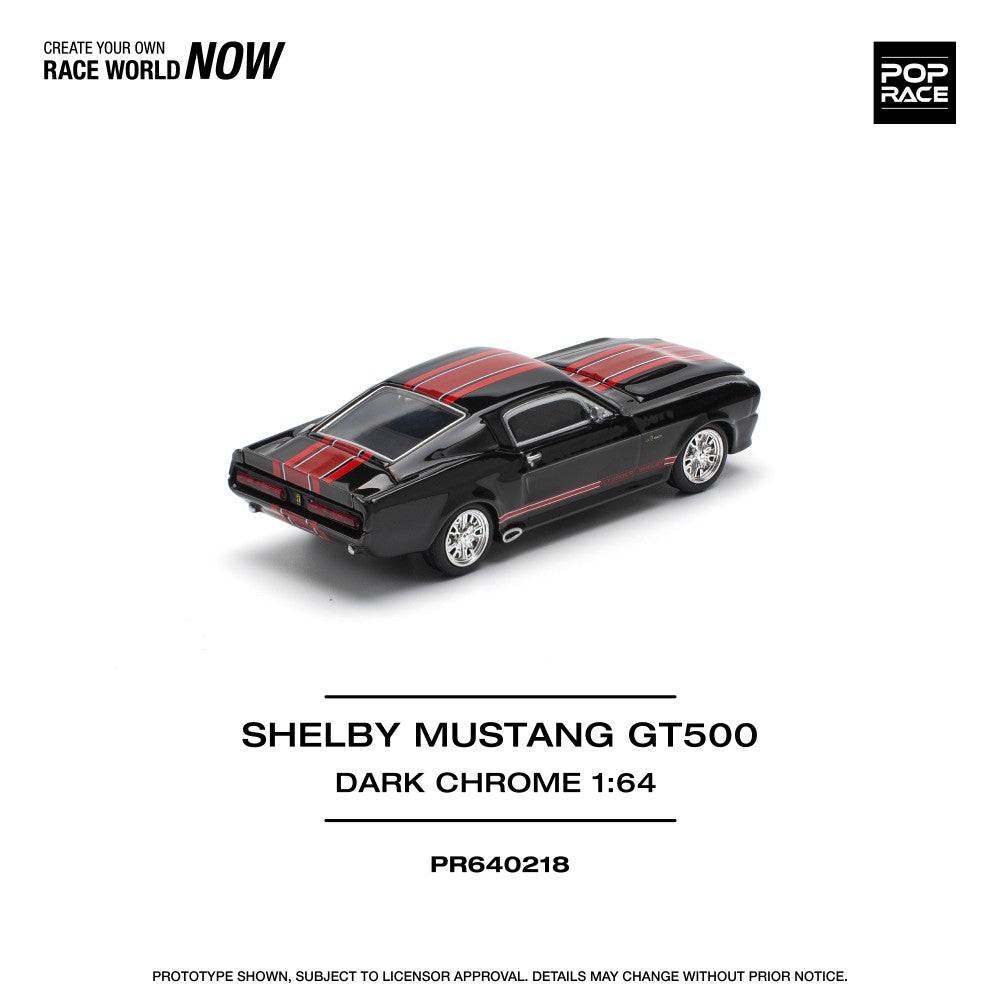 1/64 SHELBY MUSTANG GT500 DARK CHROME- Poprace - PR640218