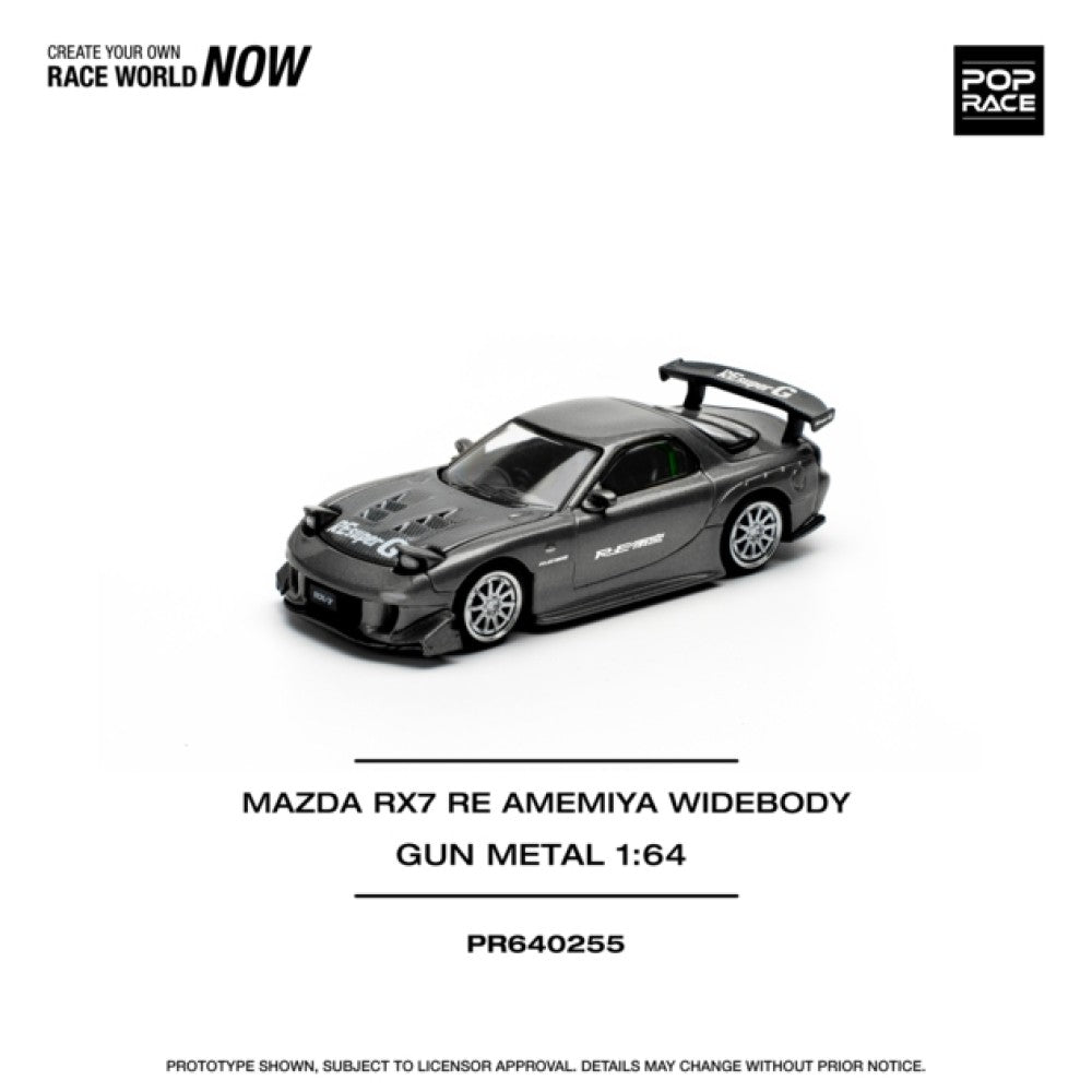 1/64 MAZDA RX7 RE-AMEMIYA - GUN METAL - Poprace - PR640255