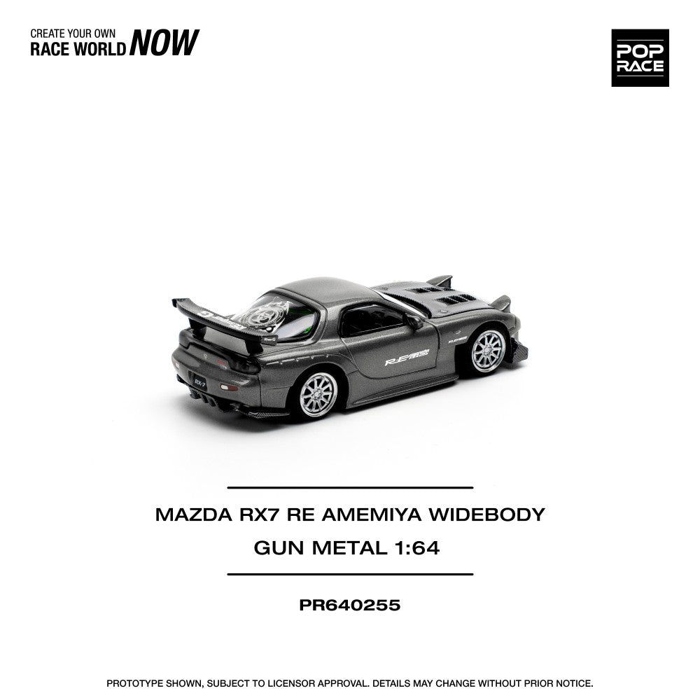 1/64 MAZDA RX7 RE-AMEMIYA - GUN METAL - Poprace - PR640255
