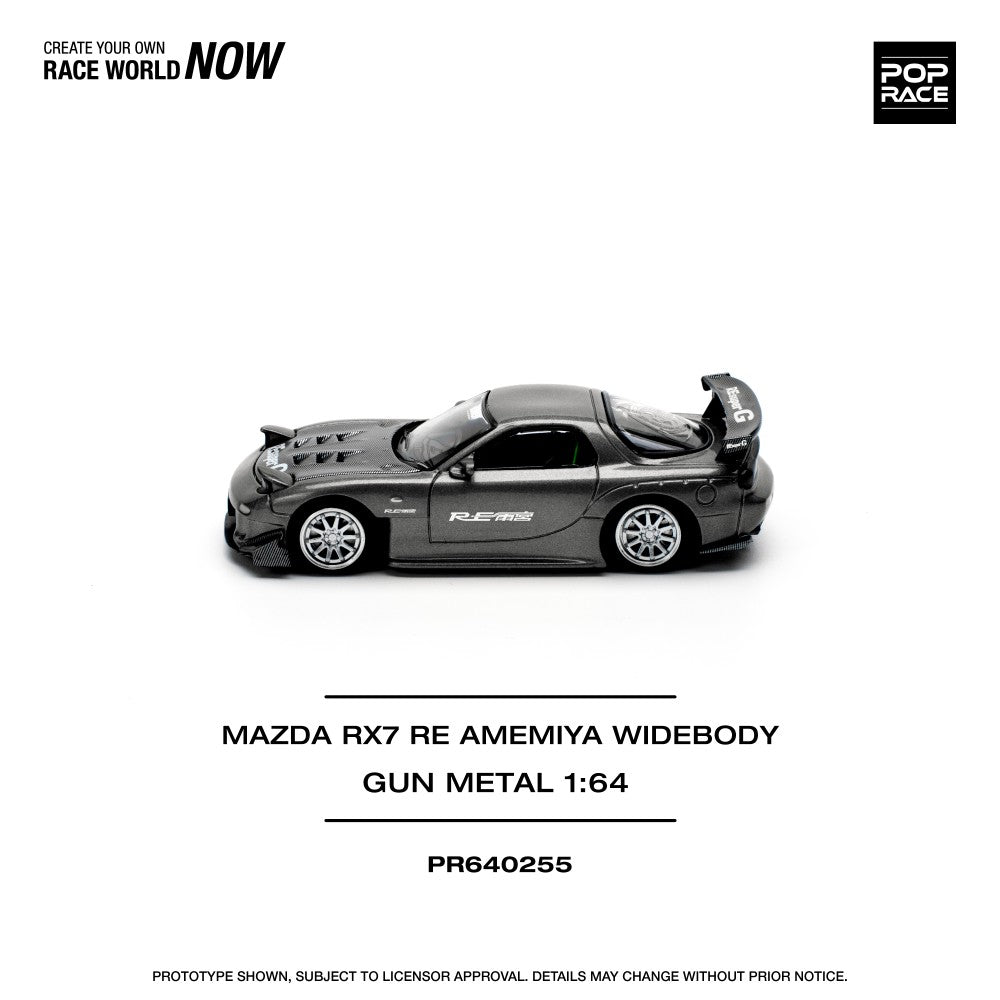 1/64 MAZDA RX7 RE-AMEMIYA - GUN METAL - Poprace - PR640255