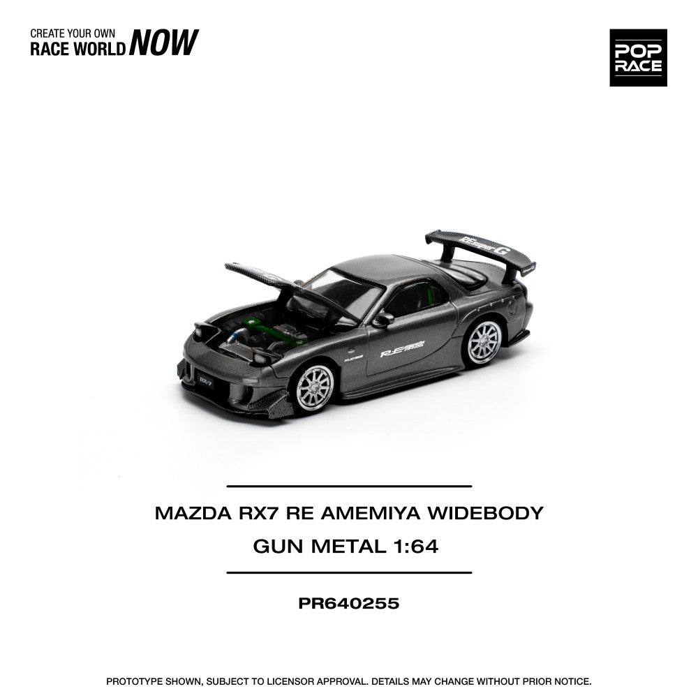 1/64 MAZDA RX7 RE-AMEMIYA - GUN METAL - Poprace - PR640255