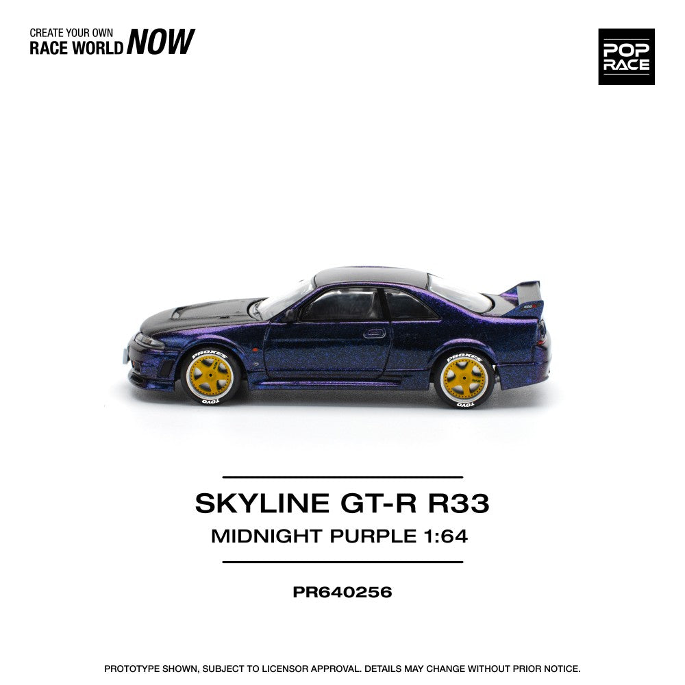 1/64 SKYLINE GT-R R33 NISMO - MIDNIGHT PURPLE - Poprace - PR640256