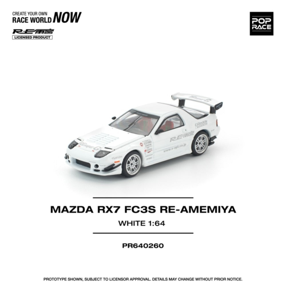1/64 MAZDA RX7 FC3S RE-AMEMIYA WHITE - Poprace - PR640260