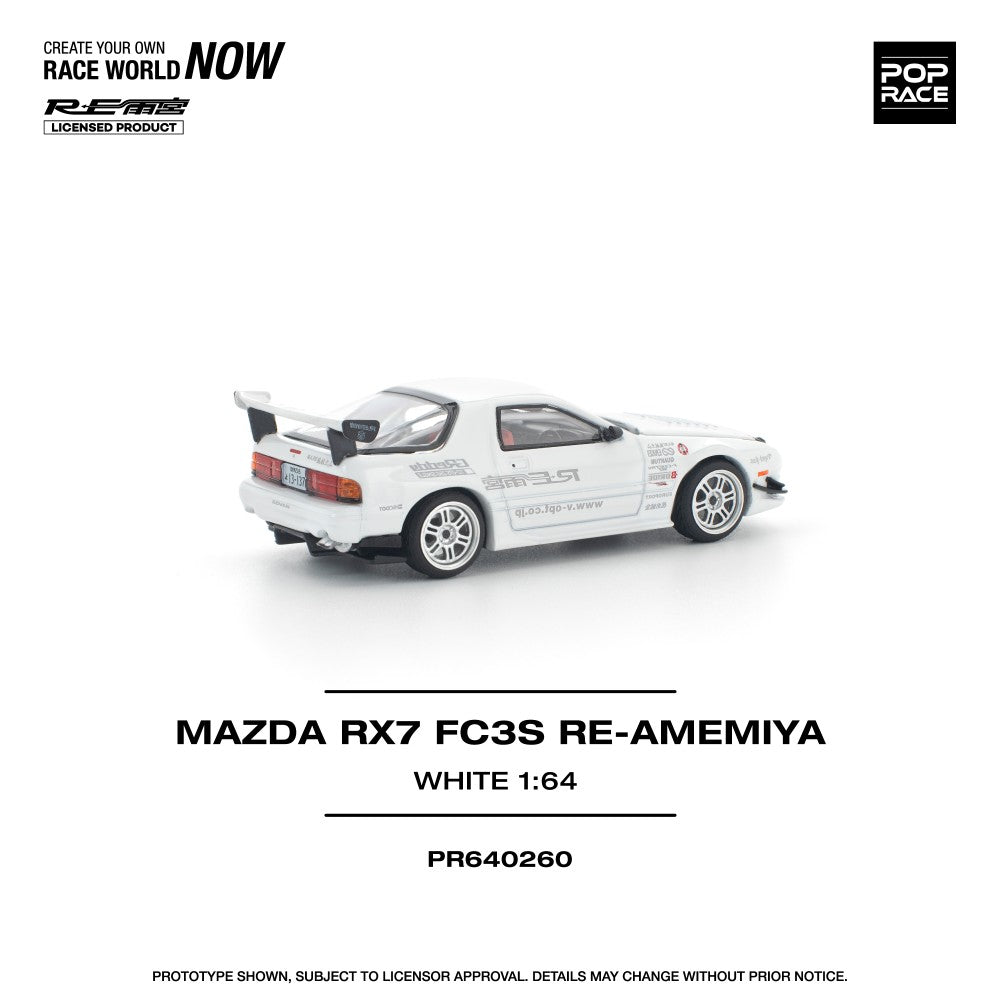 1/64 MAZDA RX7 FC3S RE-AMEMIYA WHITE - Poprace - PR640260