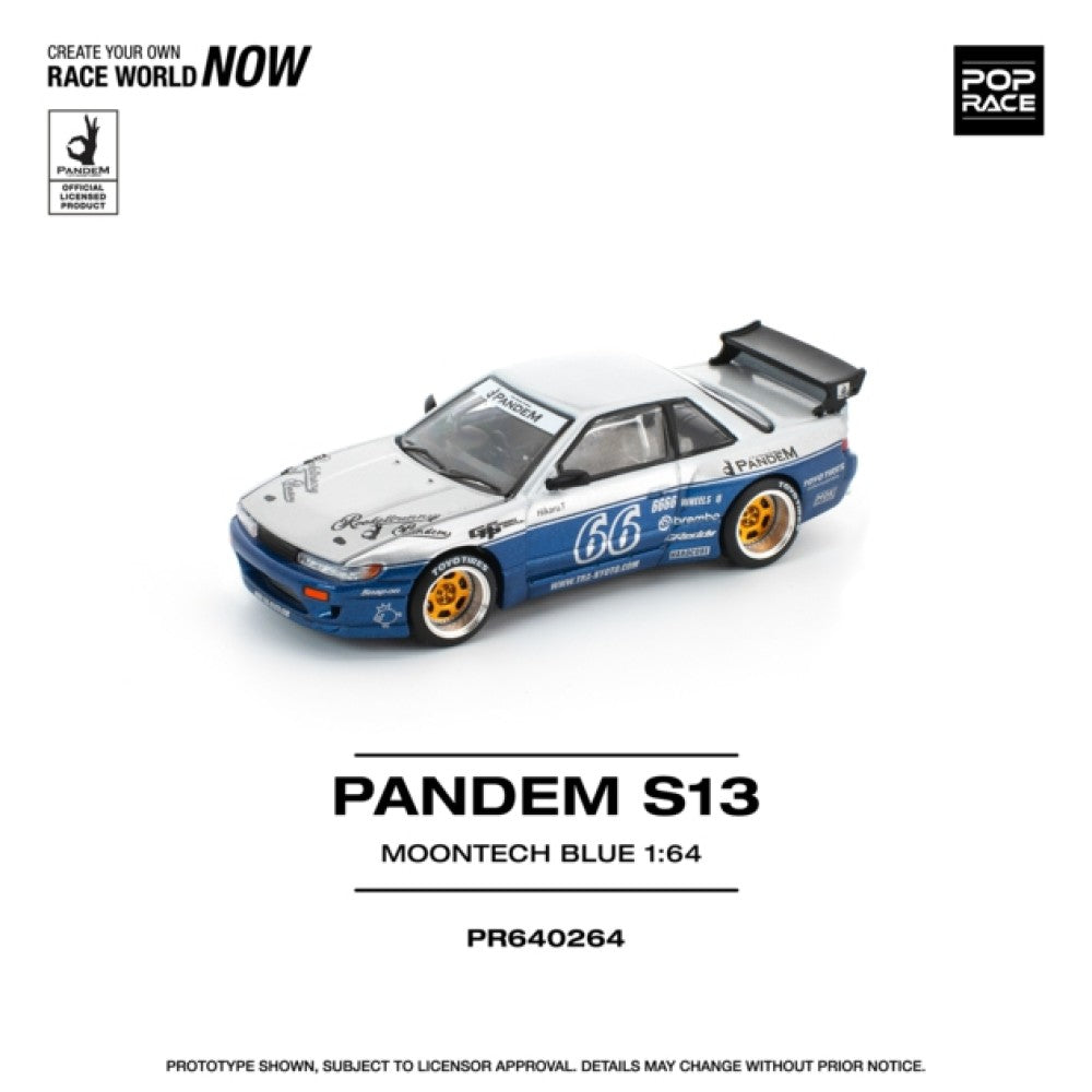 1/64 PANDEM SILVIA S13 - MOONTECH BLUE - Poprace - PR640264
