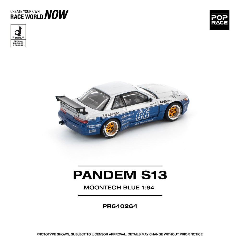 1/64 PANDEM SILVIA S13 - MOONTECH BLUE - Poprace - PR640264