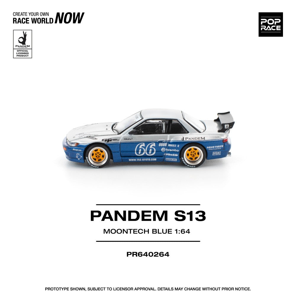 1/64 PANDEM SILVIA S13 - MOONTECH BLUE - Poprace - PR640264