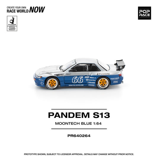 1/64 PANDEM SILVIA S13 - MOONTECH BLUE - Poprace - PR640264
