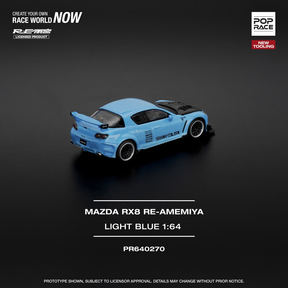 1/64 MAZDA RX-8 RE-AMEMIYA - LIGHT BLUE - Poprace - PR640270