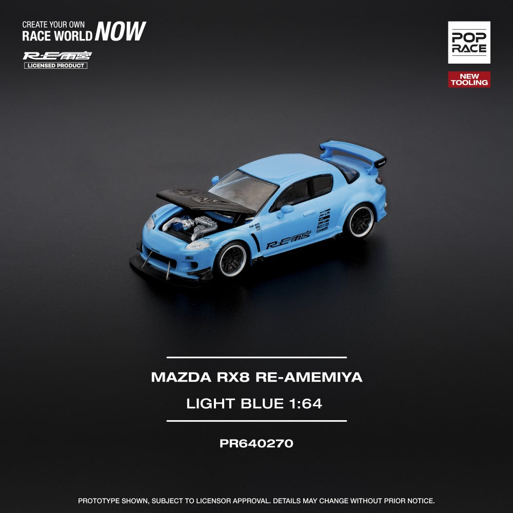 1/64 MAZDA RX-8 RE-AMEMIYA - LIGHT BLUE - Poprace - PR640270