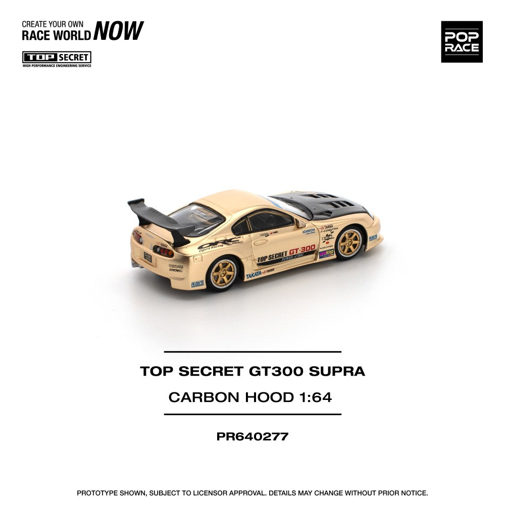 1/64 TOP SECRET GT300 SUPRA - CHROME GOLD - Poprace - PR640277