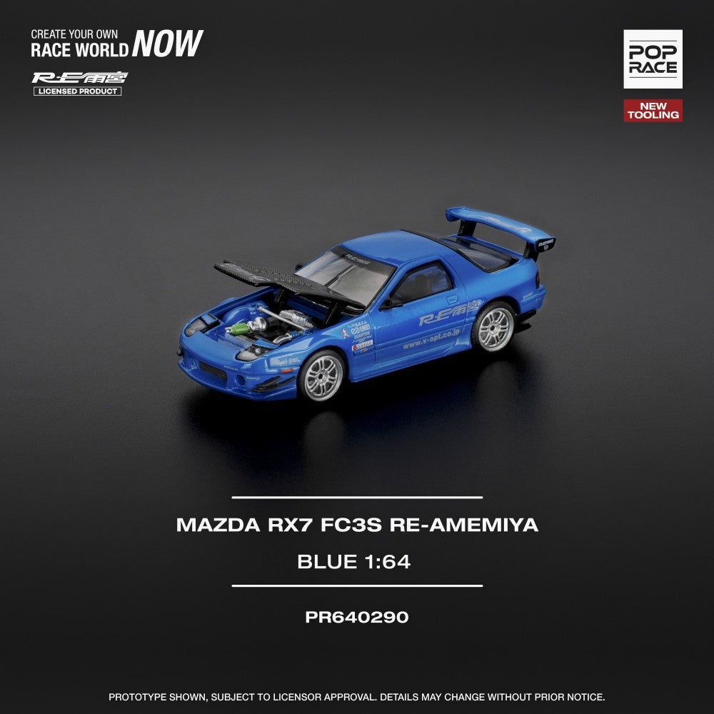 1/64 MAZDA RX7 (FC3S) RE-AMEMIYA BLUE - Poprace - PR640290