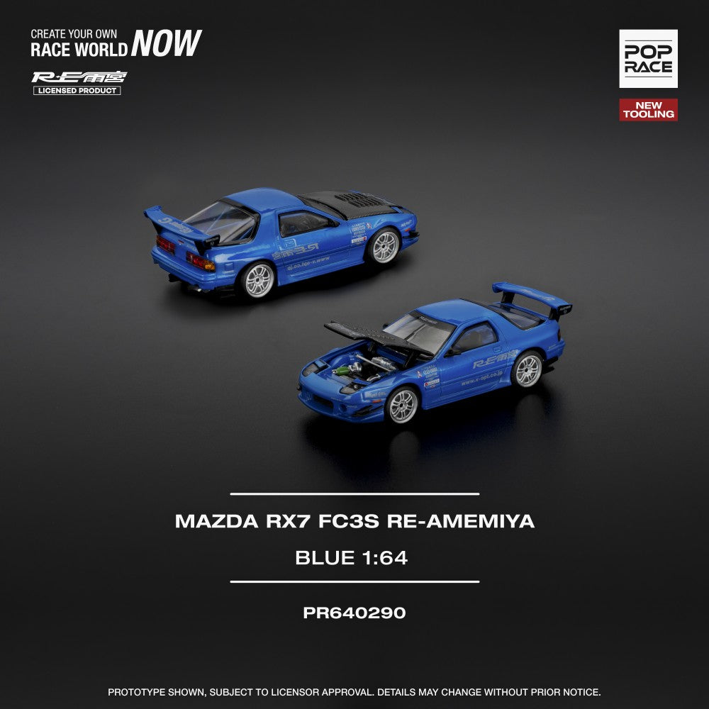 1/64 MAZDA RX7 (FC3S) RE-AMEMIYA BLUE - Poprace - PR640290