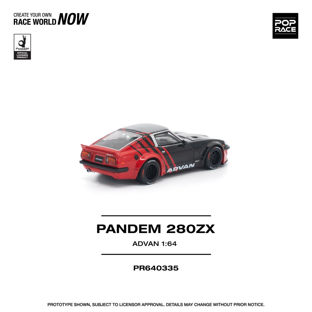 1/64 Pandem 280ZX *Advan*, black/red - Poprace - PR640335
