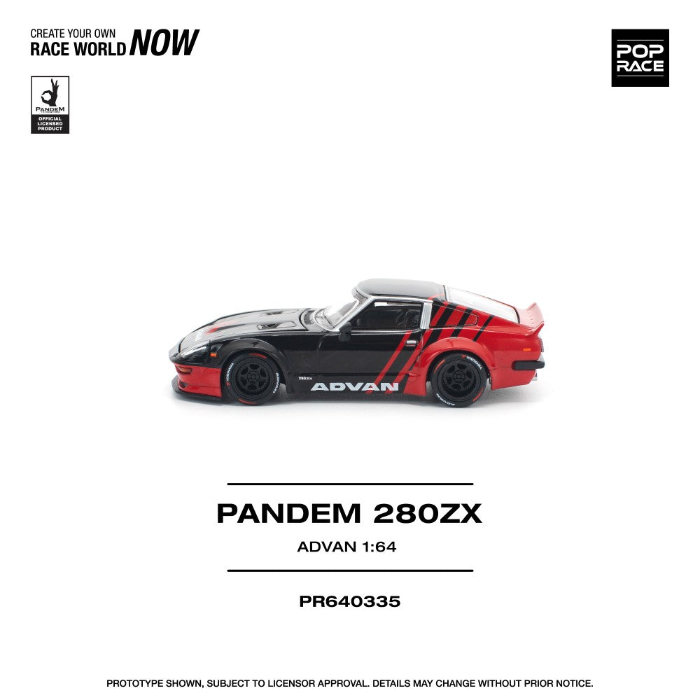1/64 Pandem 280ZX *Advan*, black/red - Poprace - PR640335