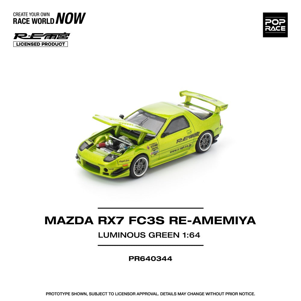 1/64 MAZDA RX7 FC3S RE-AMEMIYA LUMINOUS GREEN - Poprace - PR640344