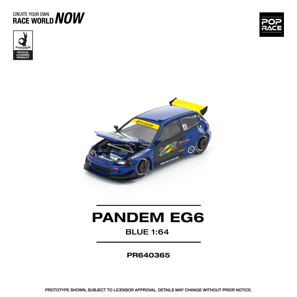1/64 PANDEM CIVIC EG6 BLUE/BLACK - Poprace - PR640365