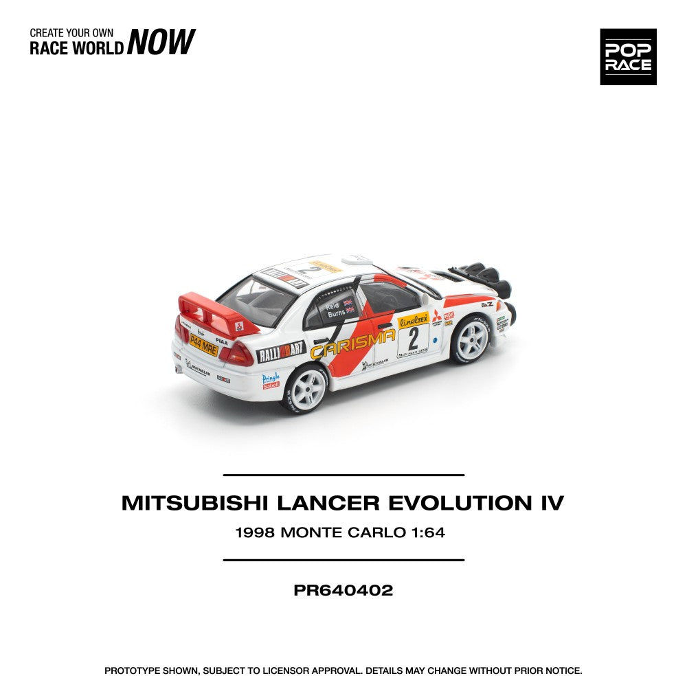 1/64 MITSUBISHI LANCER EVOLUTION IV - 1998 MONTE CARLO RALLY - Poprace - PR640402