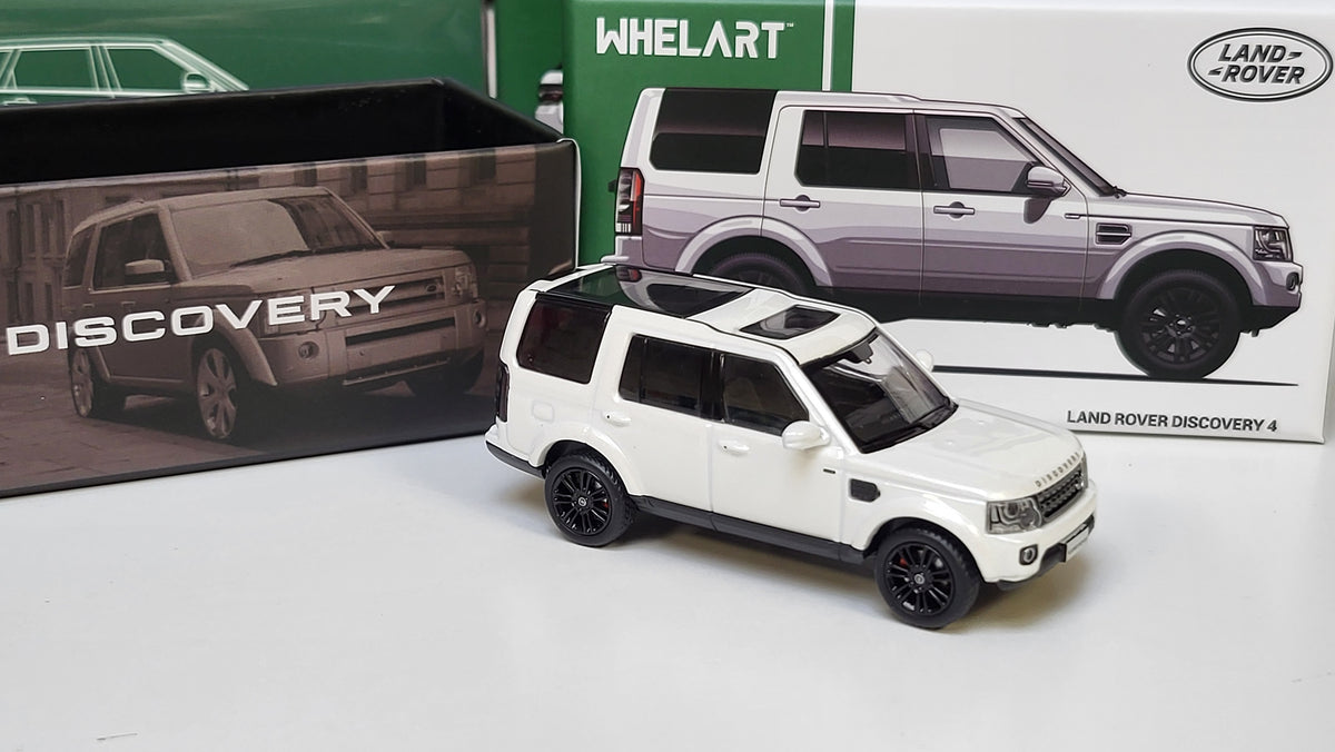 1/64 Land Rover Discovery 4 White/Black Wheels - Whelart - WA64-01-02