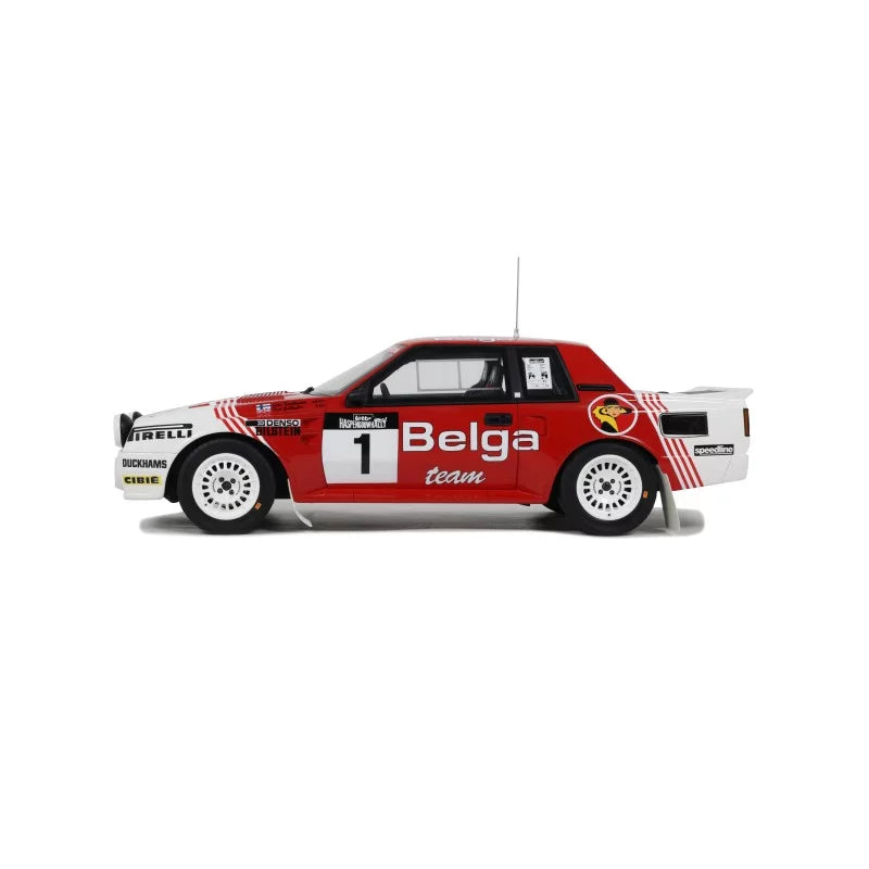1/18 TOYOTA - CELICA TWIN-CAM TURBO TEAM BELGA (night version) N 1 RALLY HASPENGOUW 1985 JUHA KANKKUNEN - FRED GALLAGHER - RED WHITE - Otto Models - OT1143
