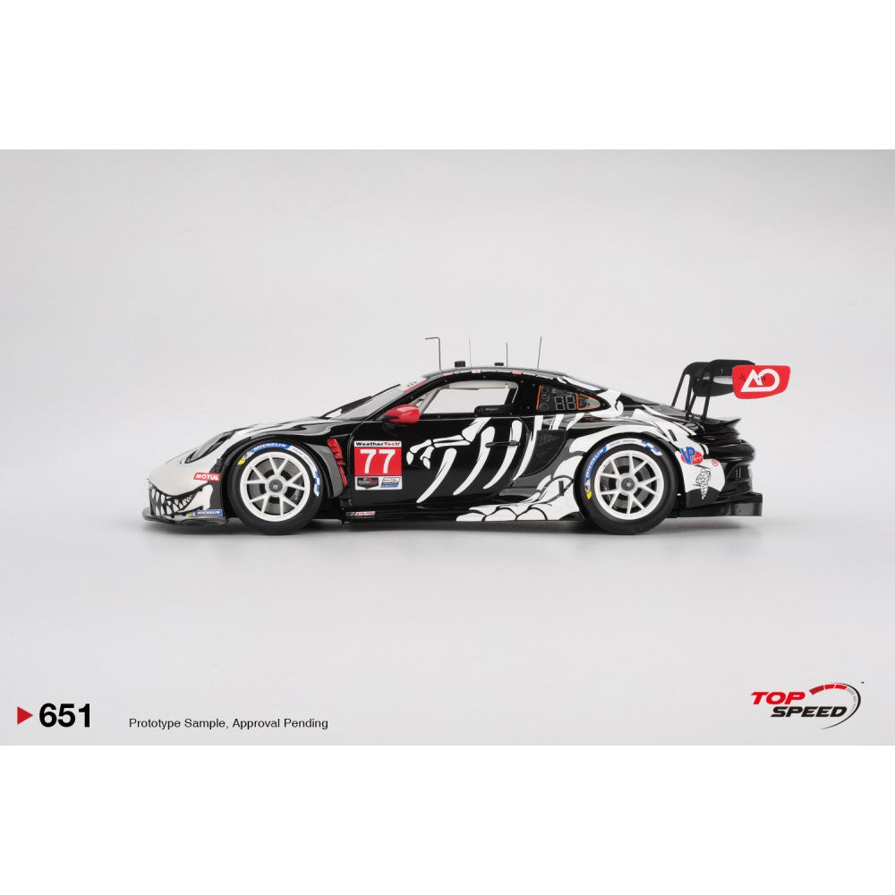 1/18 2025 Porsche 911 (992) GT3 R #77 GTD PRO AO Racing Petit Le Mans - Top Speed - TS0651