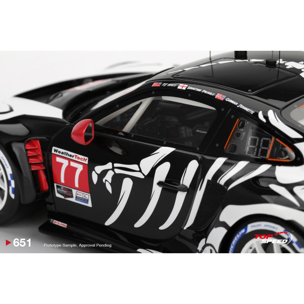 1/18 2025 Porsche 911 (992) GT3 R #77 GTD PRO AO Racing Petit Le Mans - Top Speed - TS0651