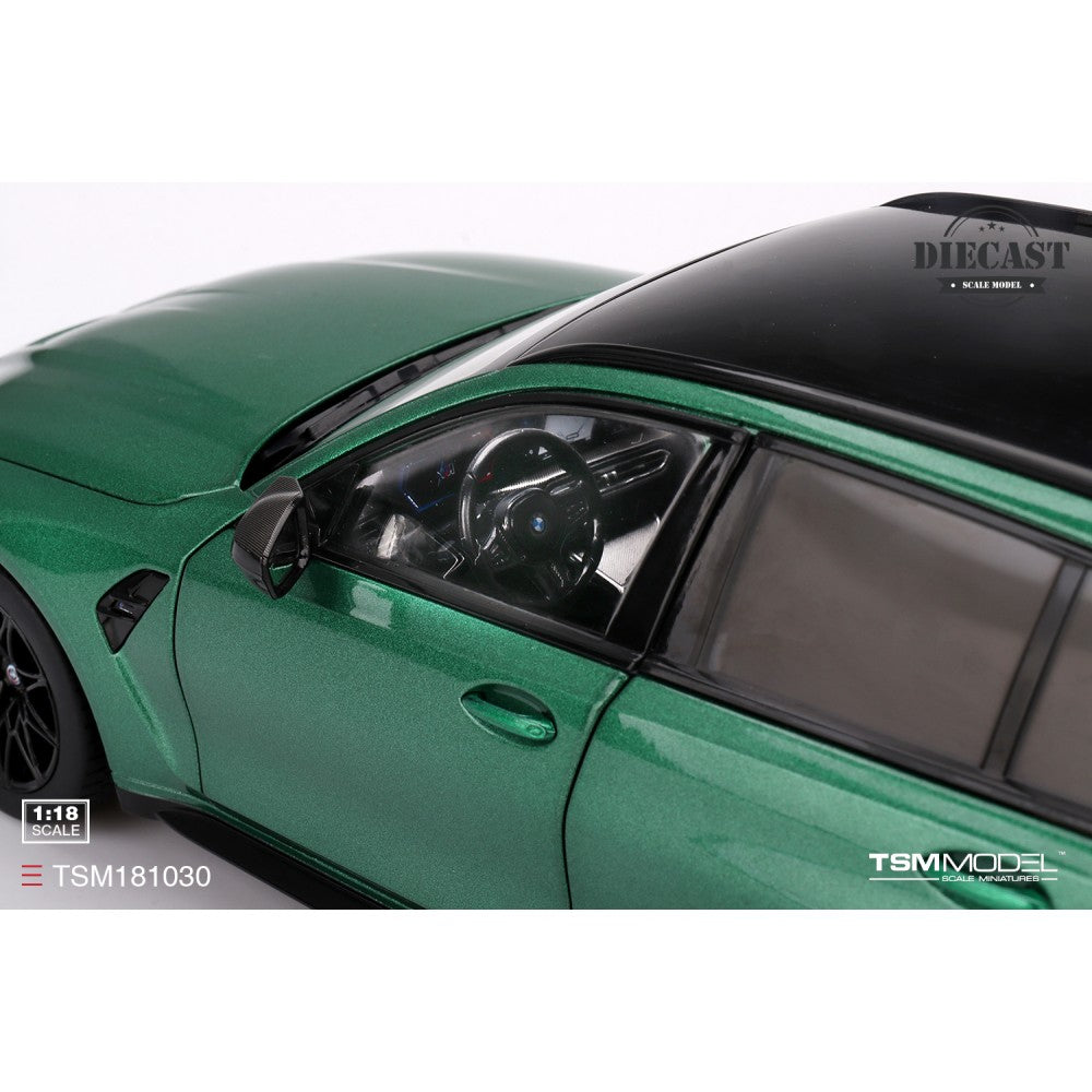 1/18 - BMW M3 TOURING M ISLE OF MAN GREEN METALLIC (DIECAST)- TSM181030 - True Scale Miniatures