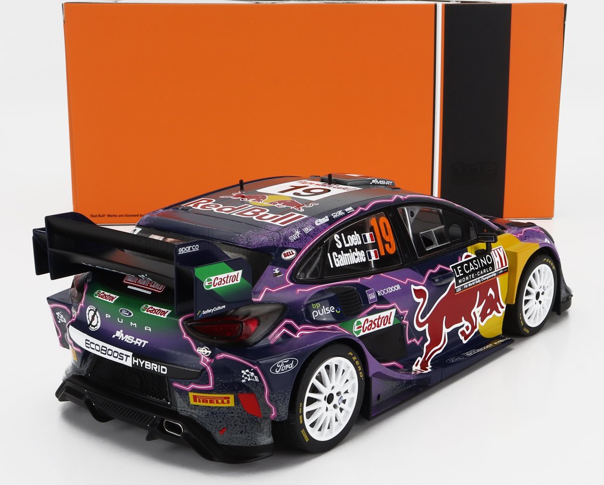PUMA RALLY1 RED BULL TEAM FORD WORLD RALLY M-SPORT N 19 WINNER RALLY MONTECARLO 2022 - 18RMC110.22