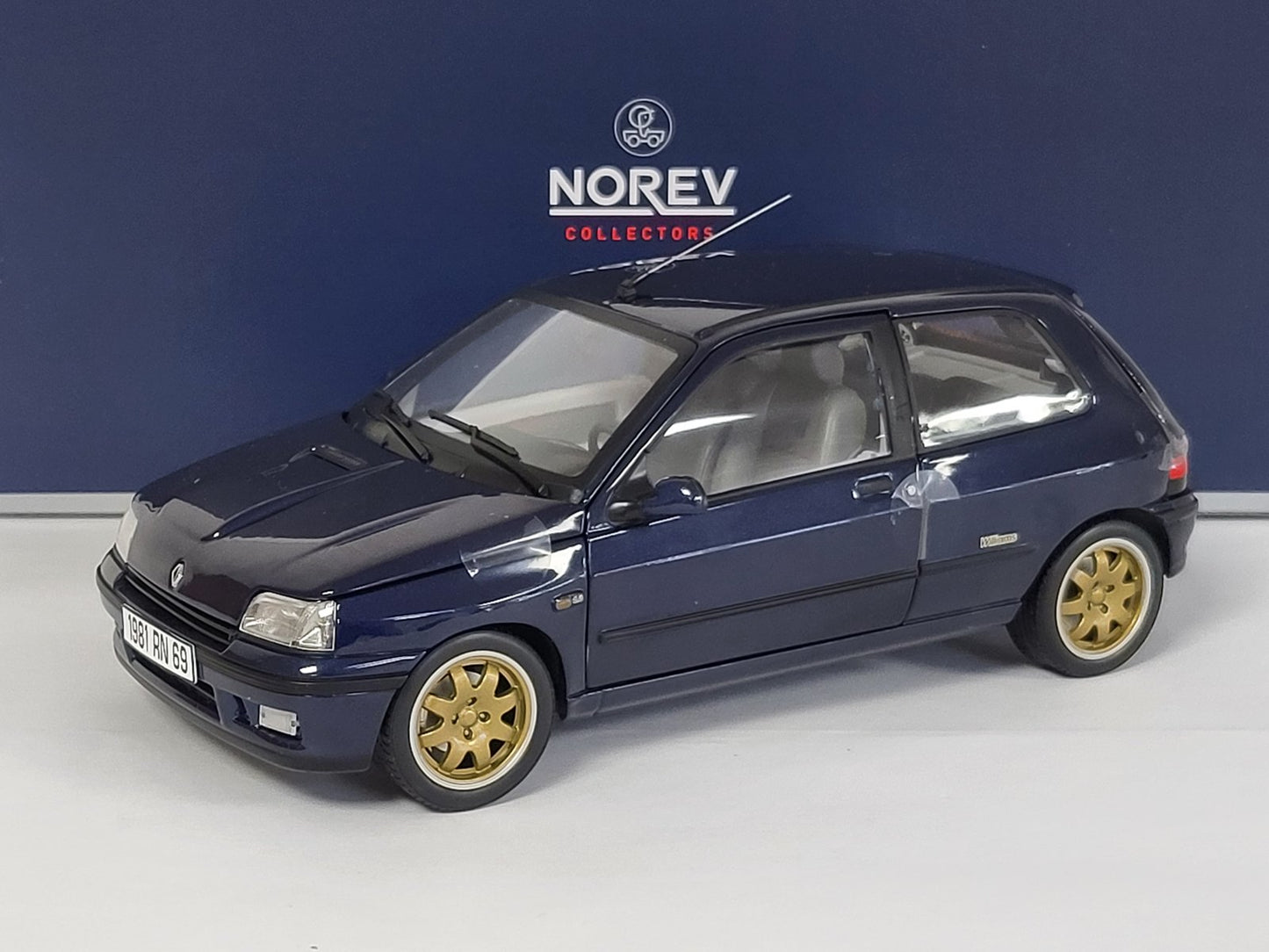 Norev 1/18 185230 RENAULT CLIO WILLIAMS 1993 Blue metallic